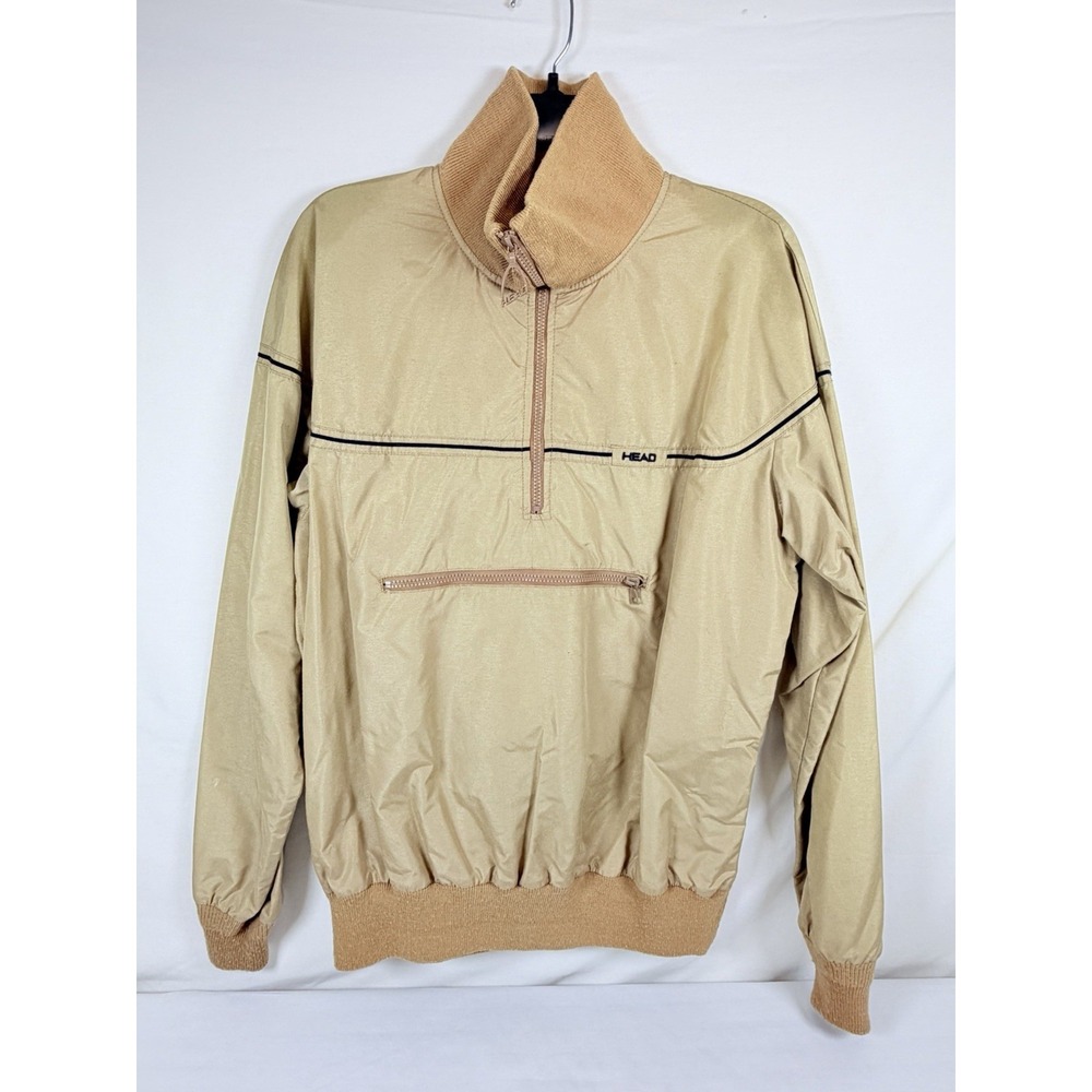 Vintage HEAD USA Quarter Zip Pullover Windbreaker Jacket Large 1980s